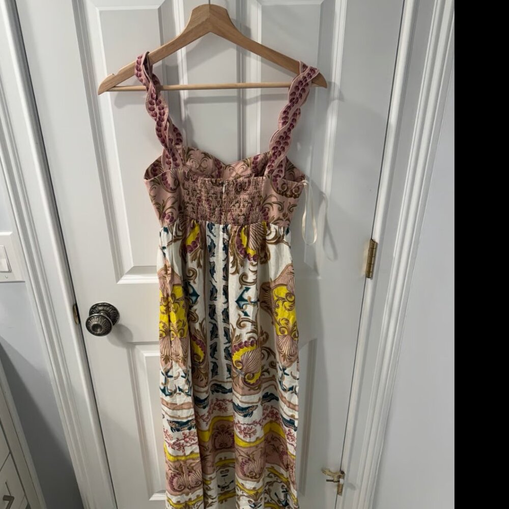 Farm Rio Maritime magic off white sleeveless maxi dress Size XS - Picture 5 of 8
